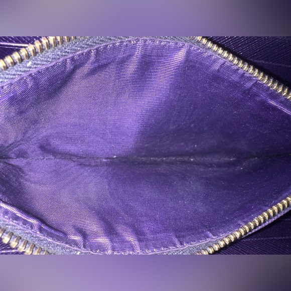 EUC Prada Saffiano Leather Wallet - Purple - Picture 10 of 11